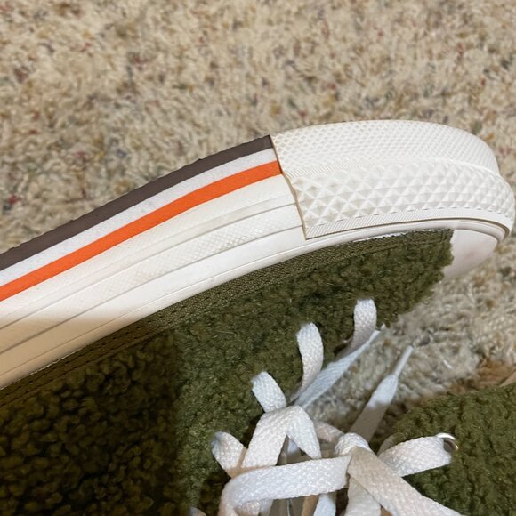 Converse Sherpa EVA Platform High Top Sneakers Dark Moss Bold Mandarin Y4.5/W6.5 - Picture 12 of 16